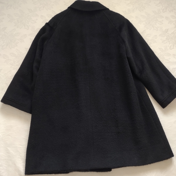 Alpaca wool black coat - Picture 9 of 10